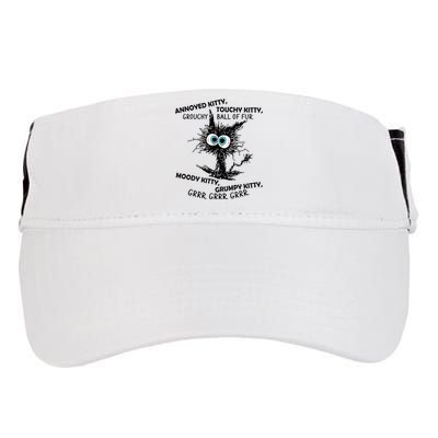 Annoyed Kitty Touchy Kitty Grouchy Ball Of Fur Moody Grumpy Adult Drive Performance Visor