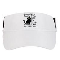 Annoyed Kitty Touchy Kitty Grouchy Ball Of Fur Black Cat Adult Drive Performance Visor