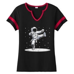 Astronaut Karate Taekwondo Martial Artist Martial Arts Tkd Cute Gift Ladies Halftime Notch Neck Tee