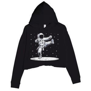 Astronaut Karate Taekwondo Martial Artist Martial Arts Tkd Cute Gift Crop Fleece Hoodie