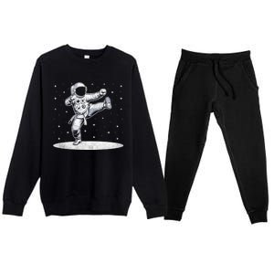 Astronaut Karate Taekwondo Martial Artist Martial Arts Tkd Cute Gift Premium Crewneck Sweatsuit Set