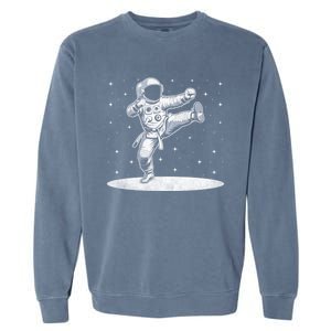 Astronaut Karate Taekwondo Martial Artist Martial Arts Tkd Cute Gift Garment-Dyed Sweatshirt