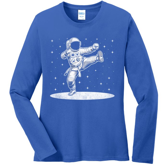 Astronaut Karate Taekwondo Martial Artist Martial Arts Tkd Cute Gift Ladies Long Sleeve Shirt