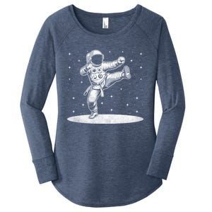 Astronaut Karate Taekwondo Martial Artist Martial Arts Tkd Cute Gift Women's Perfect Tri Tunic Long Sleeve Shirt