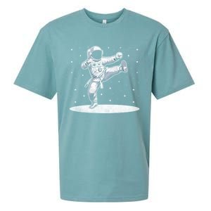 Astronaut Karate Taekwondo Martial Artist Martial Arts Tkd Cute Gift Sueded Cloud Jersey T-Shirt