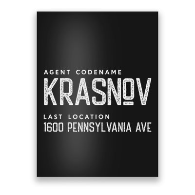 Agent Krasnov Ussr Recruited 1987 Codename Location Funny Poster