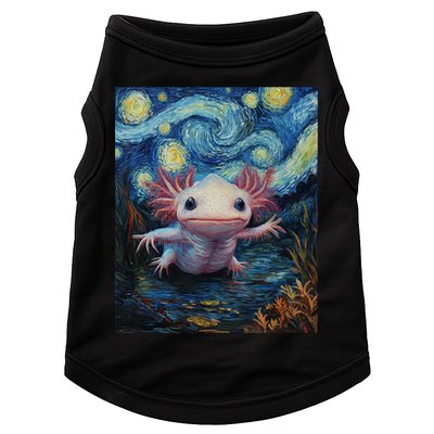 Axolotl Kawaii - Van Gogh Style - Starry Night Graphic  Doggie Tank