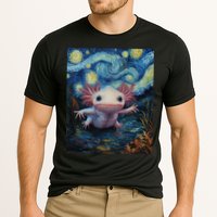 Axolotl Kawaii - Van Gogh Style - Starry Night Graphic  Cooling Performance Crew T-Shirt