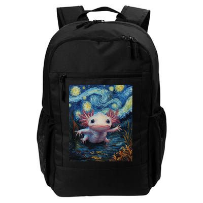 Axolotl Kawaii - Van Gogh Style - Starry Night Graphic  Backpack
