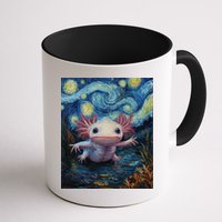 Axolotl Kawaii - Van Gogh Style - Starry Night Graphic  Mug