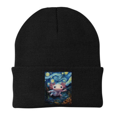 Axolotl Kawaii - Van Gogh Style - Starry Night Graphic  Beanie