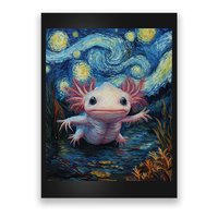 Axolotl Kawaii - Van Gogh Style - Starry Night Graphic  Poster