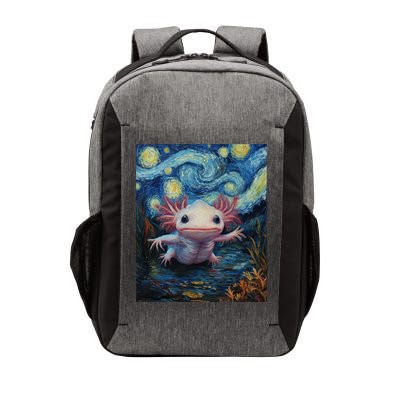 Axolotl Kawaii - Van Gogh Style - Starry Night Graphic  Vector Backpack