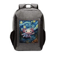 Axolotl Kawaii - Van Gogh Style - Starry Night Graphic  Vector Backpack