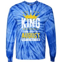 A King Was Born In August Happy Birthday To Me Party Gift Tie-Dye Long Sleeve Shirt