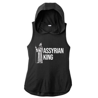 Assyrian King With An Assyrian King Funny Gift Ladies PosiCharge Tri-Blend Wicking Draft Hoodie Tank