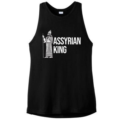 Assyrian King With An Assyrian King Funny Gift Ladies PosiCharge Tri-Blend Wicking Tank