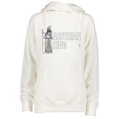 Assyrian King With An Assyrian King Funny Gift Womens Funnel Neck Pullover Hood