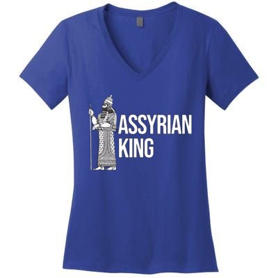 Assyrian King With An Assyrian King Funny Gift Women's V-Neck T-Shirt