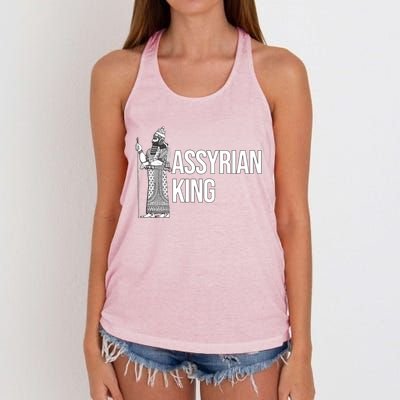 Assyrian King With An Assyrian King Funny Gift Women's Knotted Racerback Tank