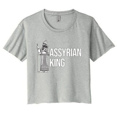 Assyrian King With An Assyrian King Funny Gift Women's Crop Top Tee