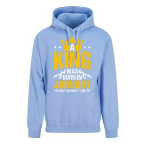 A King Was Born In January Happy Birthday To Me Party Gift Unisex Surf Hoodie