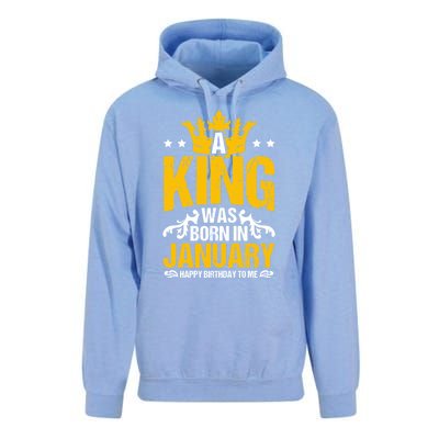 A King Was Born In January Happy Birthday To Me Party Gift Unisex Surf Hoodie