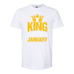 A King Was Born In January Happy Birthday To Me Party Gift Softstyle CVC T-Shirt