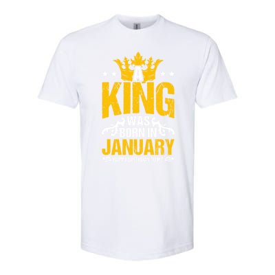 A King Was Born In January Happy Birthday To Me Party Gift Softstyle CVC T-Shirt