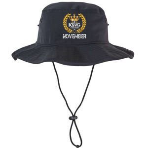 A King Was Born In November Birthday King Gold Crown Legacy Cool Fit Booney Bucket Hat