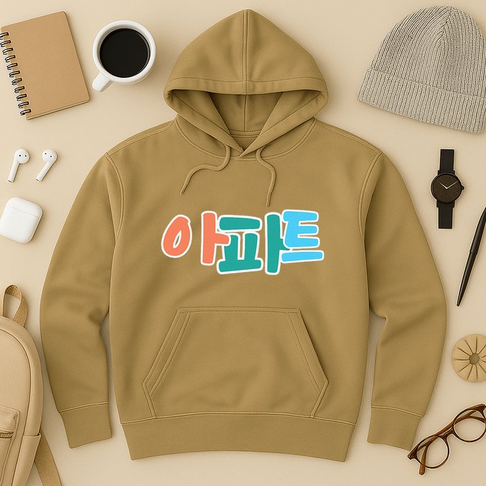 Apt Korean Word Apartment Game Pop Art Apt Hoodie