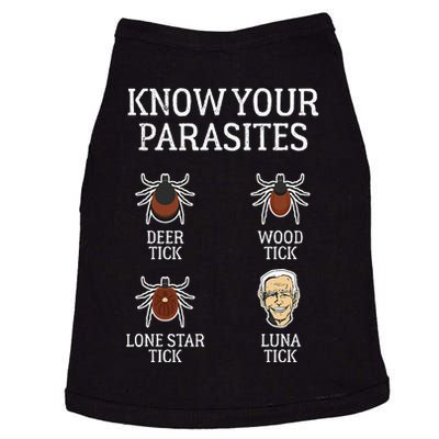 Antibiden Know Your Parasites Lunatic Impeach Joe Biden Doggie Tank