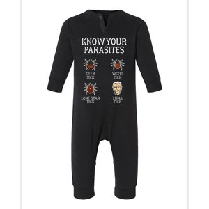 Antibiden Know Your Parasites Lunatic Impeach Joe Biden Infant Fleece One Piece