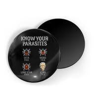 Antibiden Know Your Parasites Lunatic Impeach Joe Biden Magnet