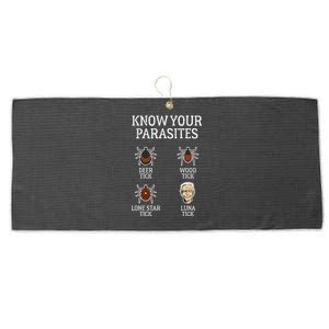 Antibiden Know Your Parasites Lunatic Impeach Joe Biden Large Microfiber Waffle Golf Towel