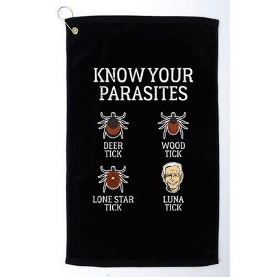 Antibiden Know Your Parasites Lunatic Impeach Joe Biden Platinum Collection Golf Towel