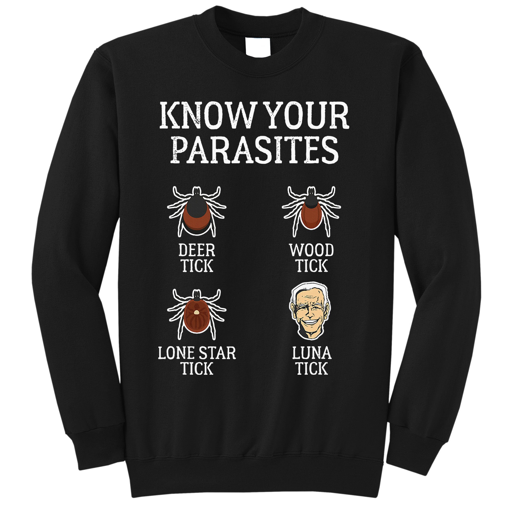 Antibiden Know Your Parasites Lunatic Impeach Joe Biden Sweatshirt