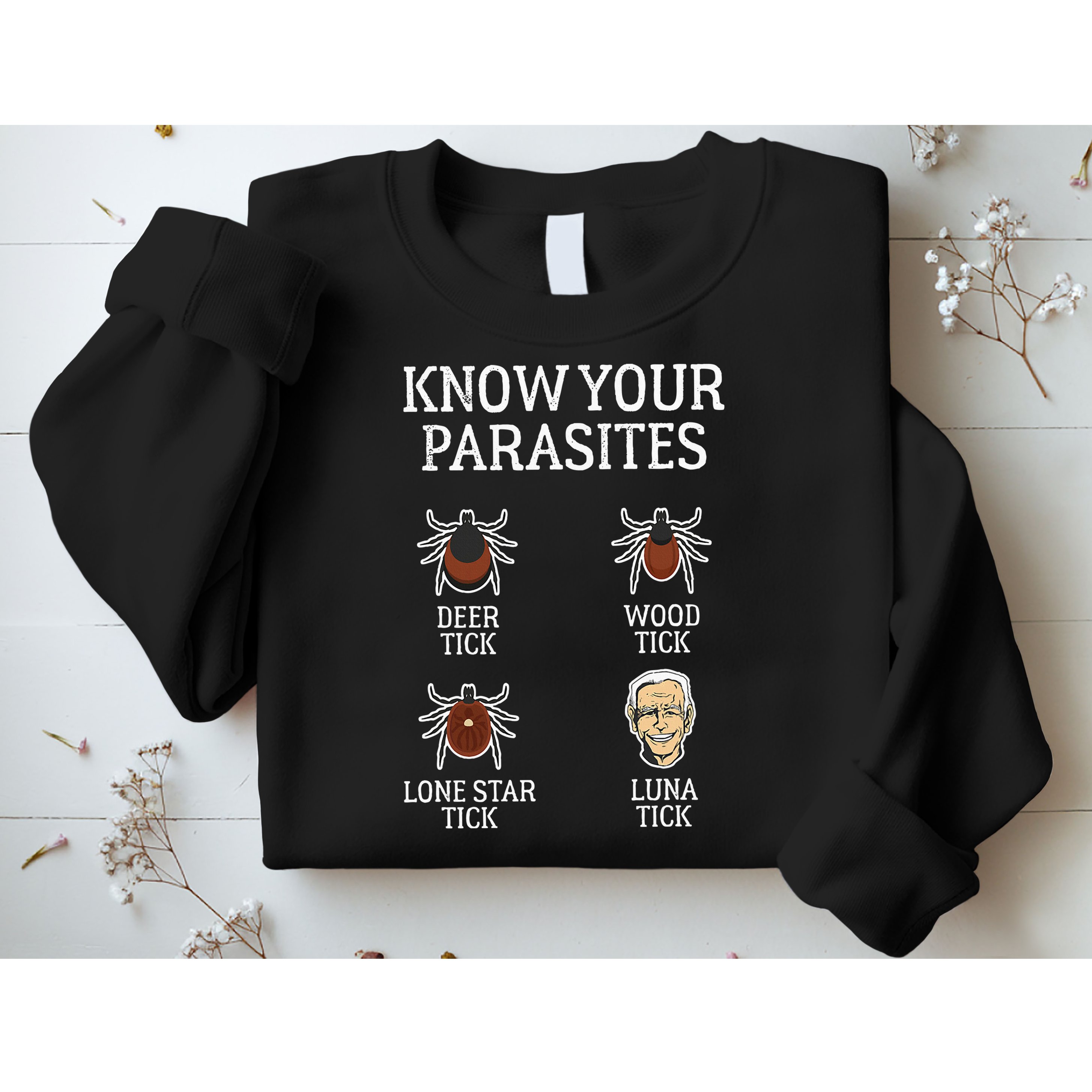 Antibiden Know Your Parasites Lunatic Impeach Joe Biden Sweatshirt