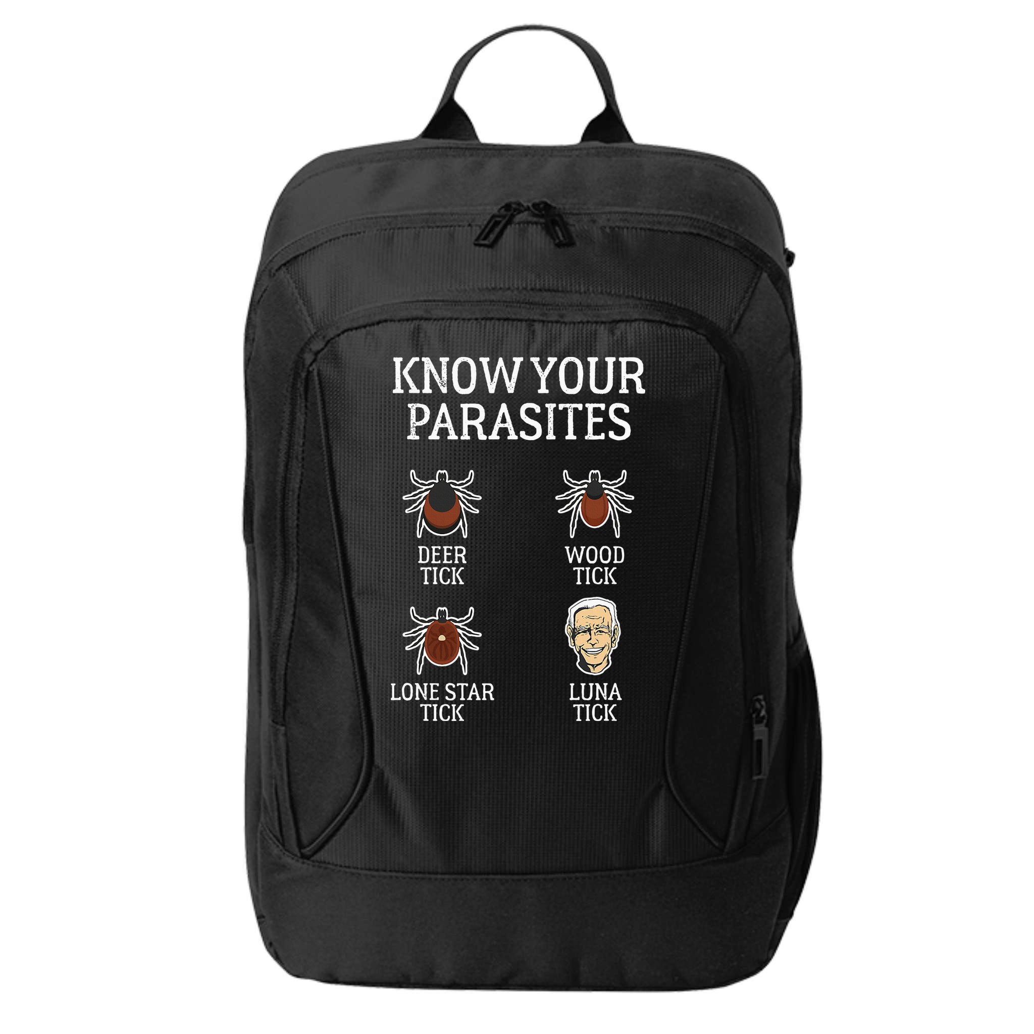 Antibiden Know Your Parasites Lunatic Impeach Joe Biden City Backpack