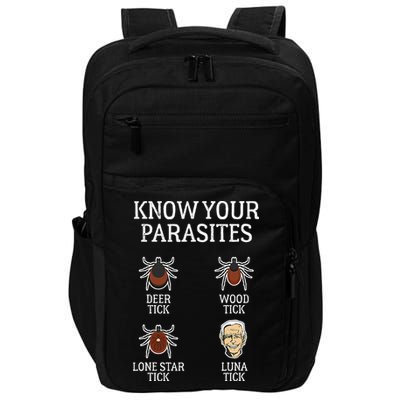 Antibiden Know Your Parasites Lunatic Impeach Joe Biden Impact Tech Backpack
