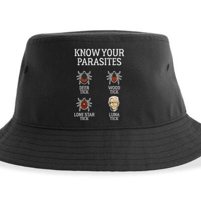 Antibiden Know Your Parasites Lunatic Impeach Joe Biden Sustainable Bucket Hat