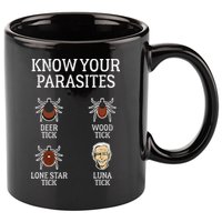 Antibiden Know Your Parasites Lunatic Impeach Joe Biden 11oz C Handle Ceramic Mug