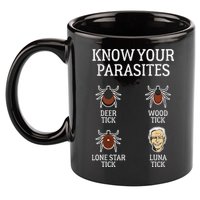 Antibiden Know Your Parasites Lunatic Impeach Joe Biden 11oz C Handle Ceramic Mug