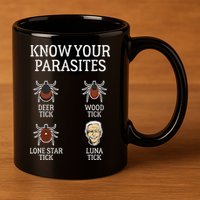 Antibiden Know Your Parasites Lunatic Impeach Joe Biden 11oz C Handle Ceramic Mug