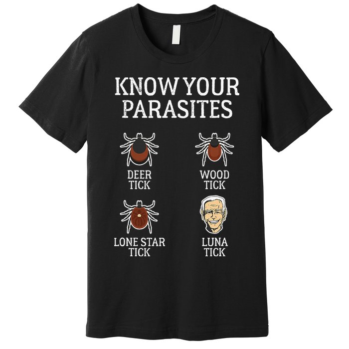 Antibiden Know Your Parasites Lunatic Impeach Joe Biden Premium T-Shirt