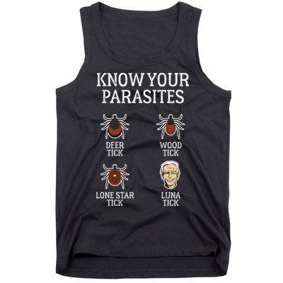 Antibiden Know Your Parasites Lunatic Impeach Joe Biden Tank Top