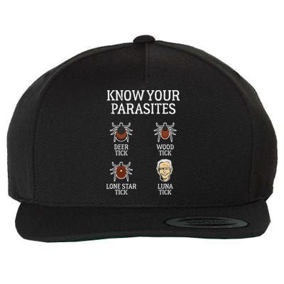 Antibiden Know Your Parasites Lunatic Impeach Joe Biden Wool Snapback Cap