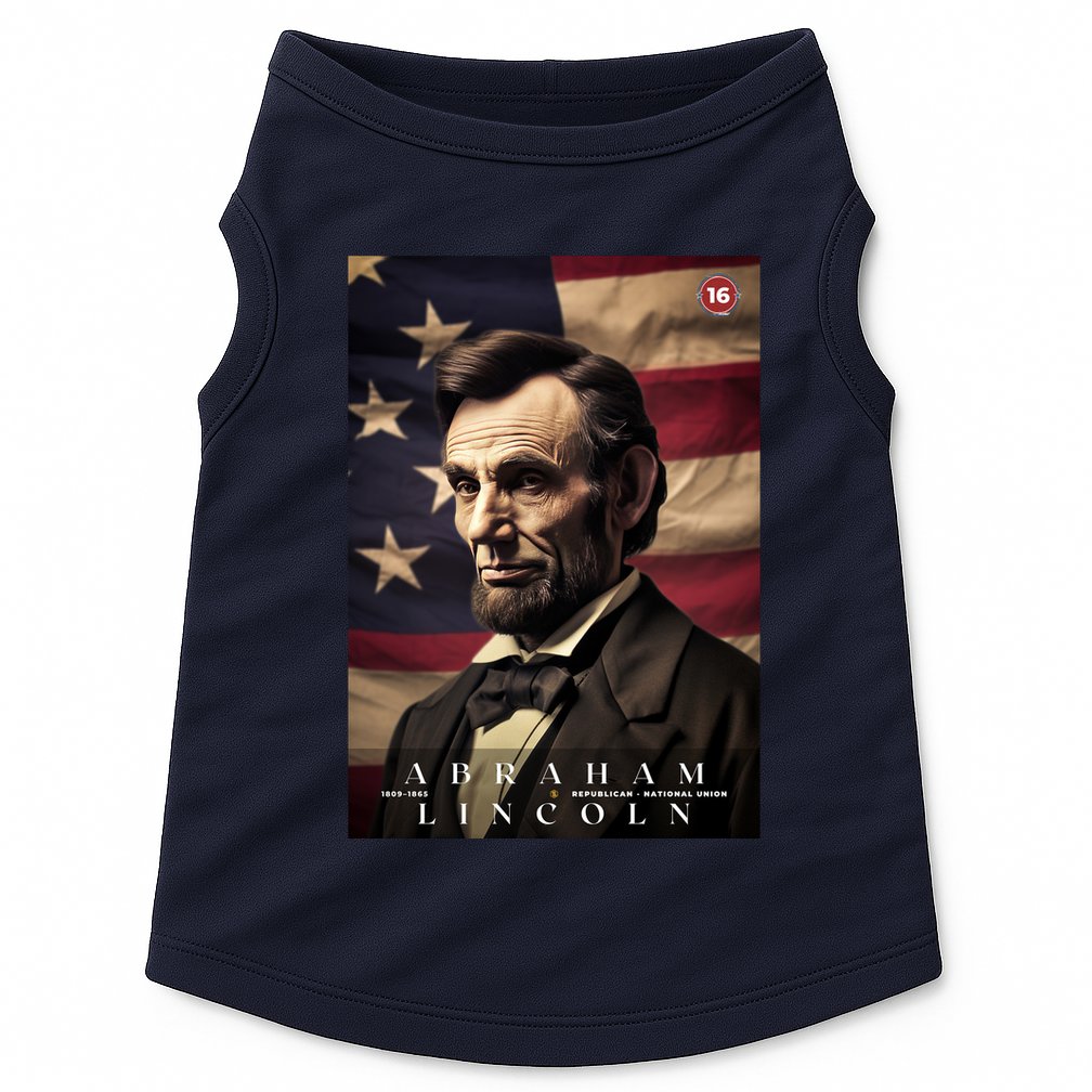 Abraham Lincoln 16th President Of The United States Portrait Doggie Tank