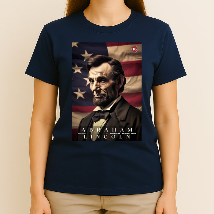 Abraham Lincoln 16th President Of The United States Portrait T-Shirt