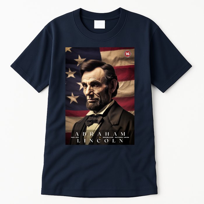 Abraham Lincoln 16th President Of The United States Portrait Tall T-Shirt